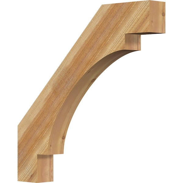 Ekena Millwork 4"W x 30"D x 30"H Merced Rough Sawn Knee Brace, Western Red Cedar BRC04X30X30MRC00RWR - main
